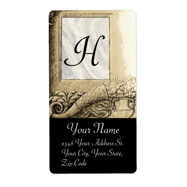 CORNUCOPIA  MONOGRAM , black and white grey (Front)