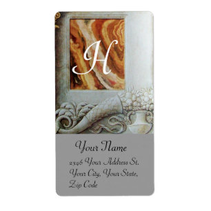 CORNUCOPIA MONOGRAM , black and white grey brown