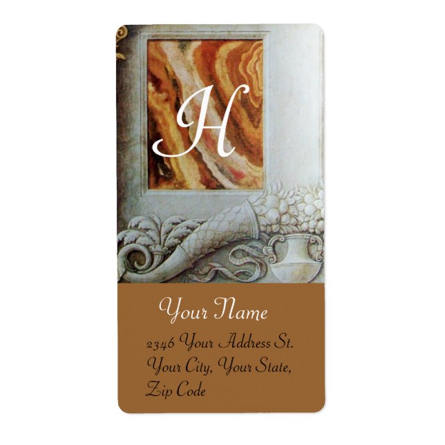 CORNUCOPIA  MONOGRAM , black and white grey brown (Front)