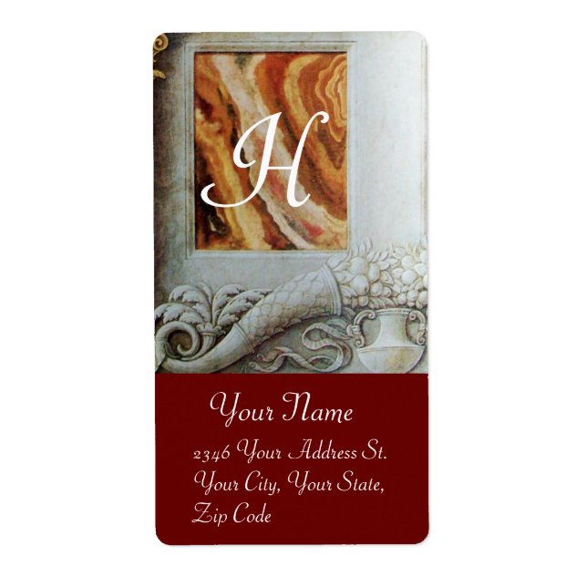 CORNUCOPIA  MONOGRAM , black white grey brown red (Front)