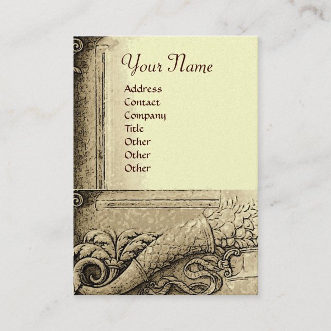 CORNUCOPIA  MONOGRAM bright black,white grey pearl Business Card (Front)
