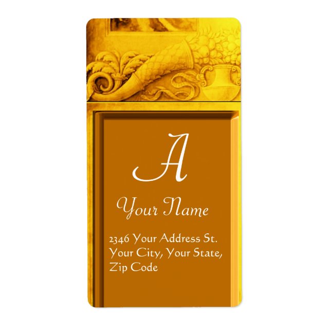 CORNUCOPIA  MONOGRAM , bright gold yellow (Front)