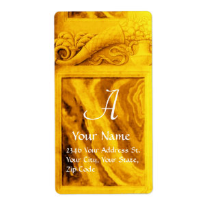 CORNUCOPIA  MONOGRAM , bright gold yellow