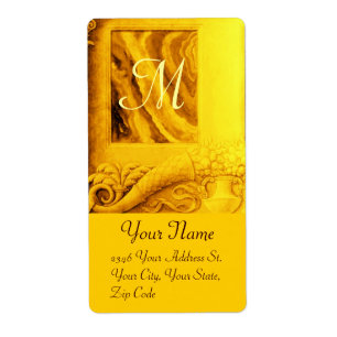 CORNUCOPIA  MONOGRAM , bright gold yellow brown