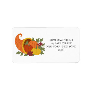 Cornucopia of Pumpkins Address Labels