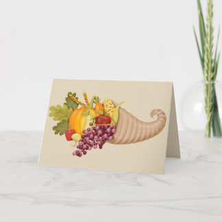 Cornucopia Thanksgiving card customise