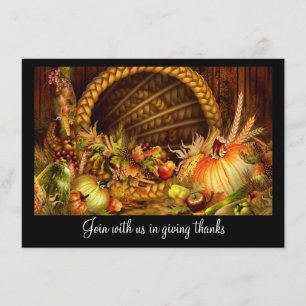 Cornucopia Thanksgiving Dinner Party Invitation