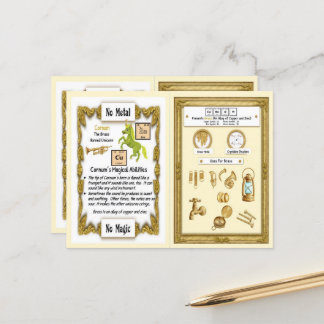 Cornum - Brass Horn Unicorn Game Card