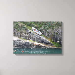 Cornwall boat canvas print