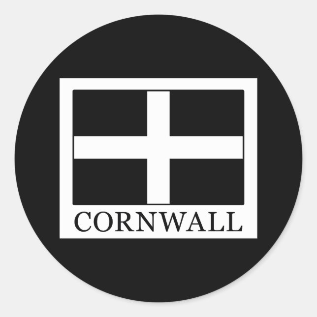 Cornwall Classic Round Sticker (Front)