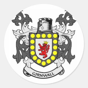 CORNWALL Coat of Arms Classic Round Sticker