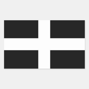 Cornwall - Cornish Flag / St. Piran's Rectangular Sticker