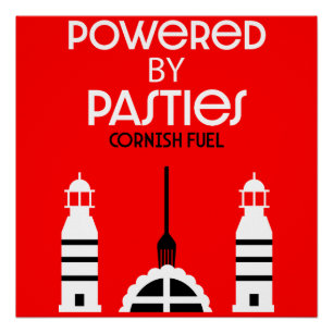 Cornwall Cornish Pasties English Food Poster