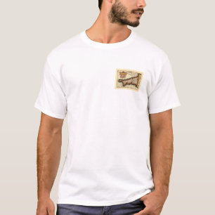 Cornwall, Cornwaile County England Antiquarian Map T-Shirt