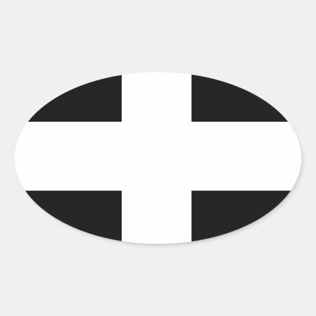 Cornwall flag..jpg oval sticker (Front)