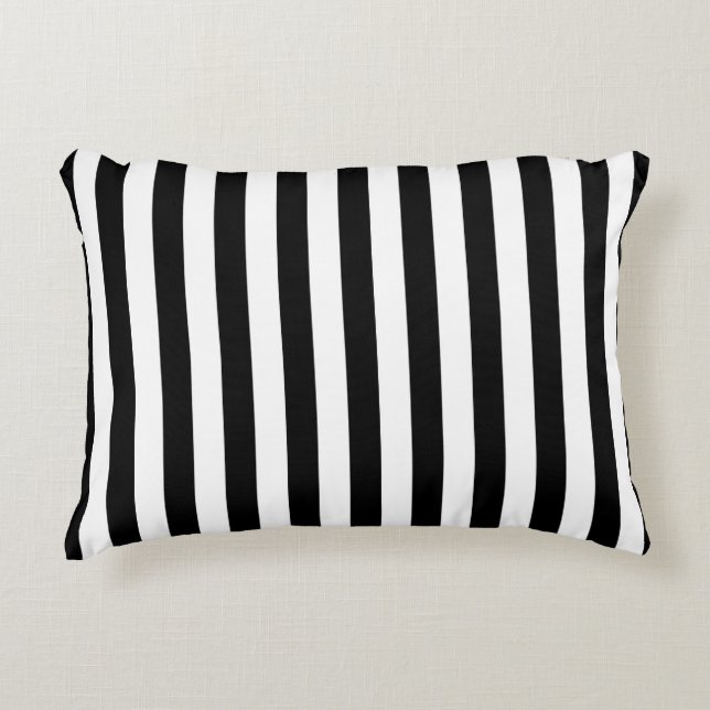 Cornwall flag stripes black white line pattern sym decorative cushion (Front)