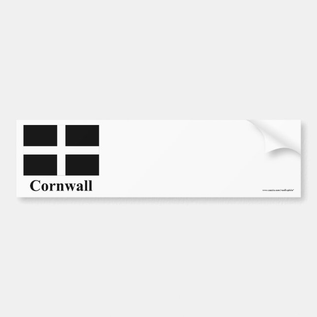 Cornwall Flag with Name Bumper Sticker (Front)