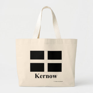 Cornwall Flag with Name in Cornish Large Tote Bag