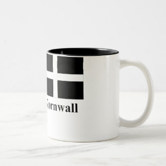 Cornwall Flag with Name Two-Tone Coffee Mug