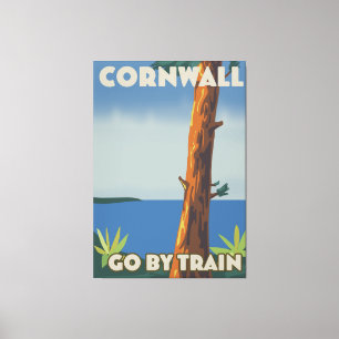 Cornwall go by train canvas print