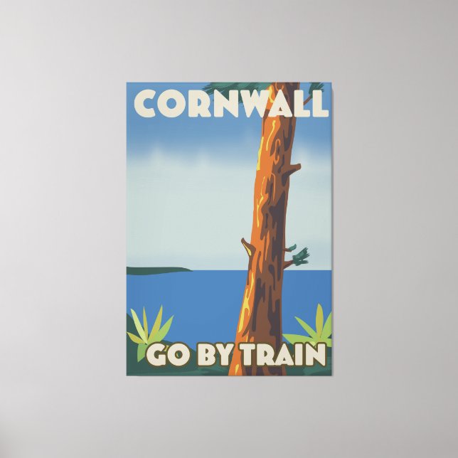 Cornwall go by train canvas print (Front)