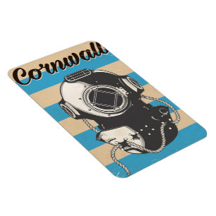 Cornwall Nautical travel poster Magnet