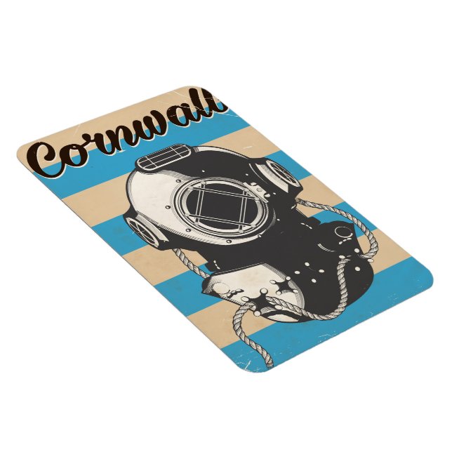 Cornwall Nautical travel poster Magnet (Right Side)
