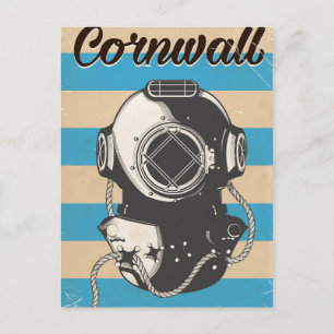 Cornwall Nautical travel poster Postcard