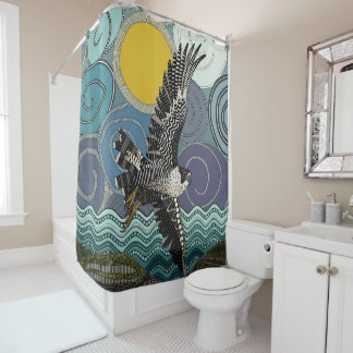 Cornwall peregrine falcon shower curtain