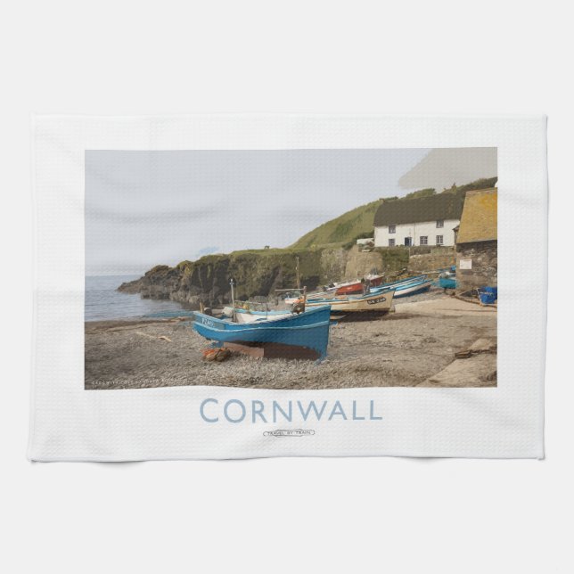 Cornwall Railway Poster Tea Towel (Horizontal)