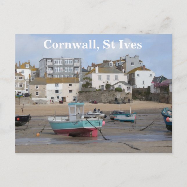 Cornwall, St Ives, a beach view Postcard (Front)