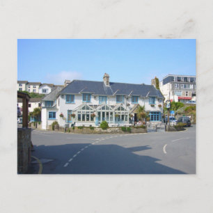 Cornwall, St Mawes Pub Postcard