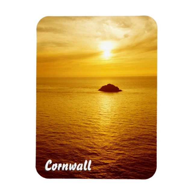 Cornwall sunset magnet (Vertical)