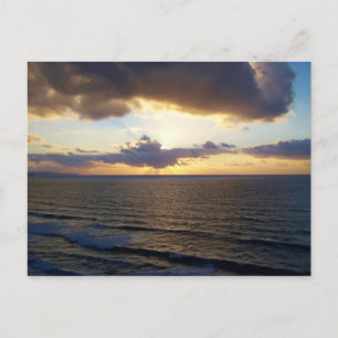 Cornwall Sunset Near Saint Agnes Poldark Country Postcard