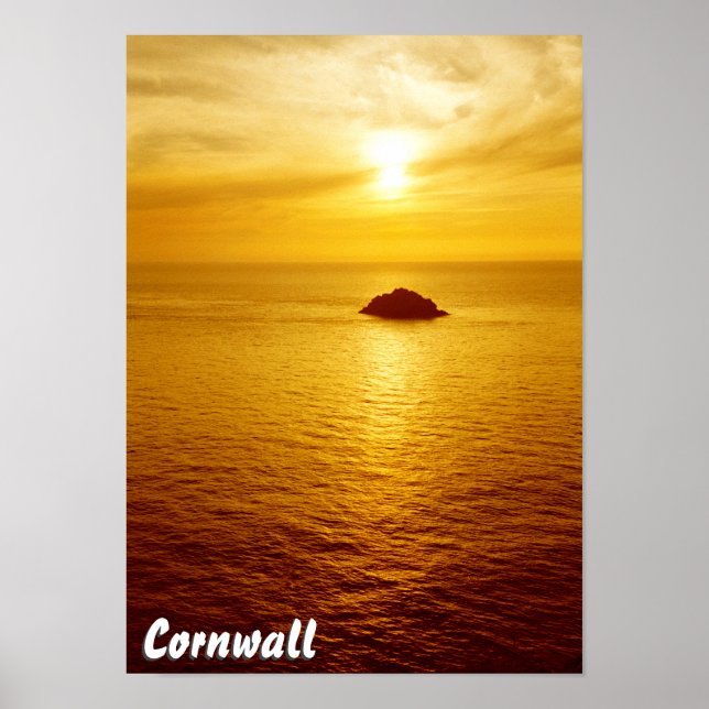 Cornwall sunset poster (Front)
