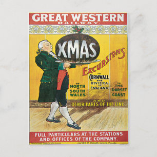 Cornwall UK Great Western Railway Vintage Holiday Postcard