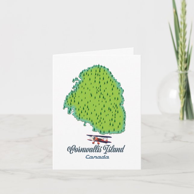 Cornwallis Island, Canada Travel map Note Card (Front)
