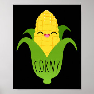 Corny Cute Corn on the Cob Foodie Art Print