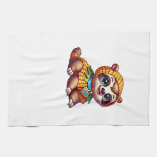 Corny Cuteness Halloween�s Sweetest Sloth Oversize Tea Towel