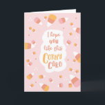 Corny Halloween Card<br><div class="desc">I hope you like this corny card. This Halloween card features modern pastel pinks and oranges and fun typography. Cute candy corn illustrations. Inside reads "Happy Halloween"</div>