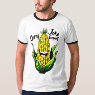Corny Joke Expert: Fun & Whimsical Corn Graphic  T-Shirt