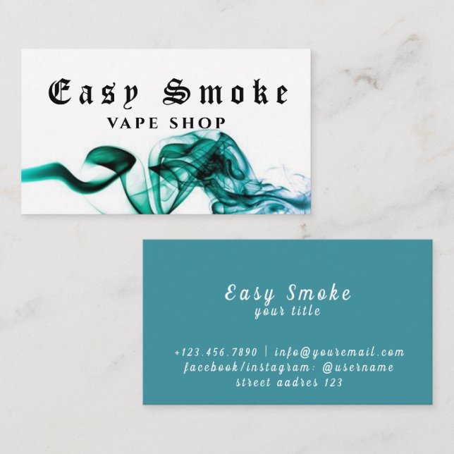 Corolful Smoke Vape Shop Business Card (Front/Back)