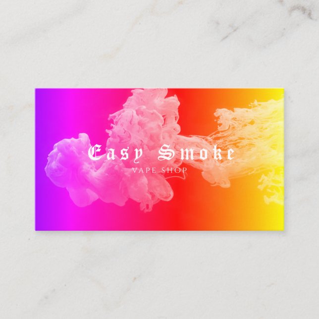 Corolful Smoke Vape Shop Business Card (Front)