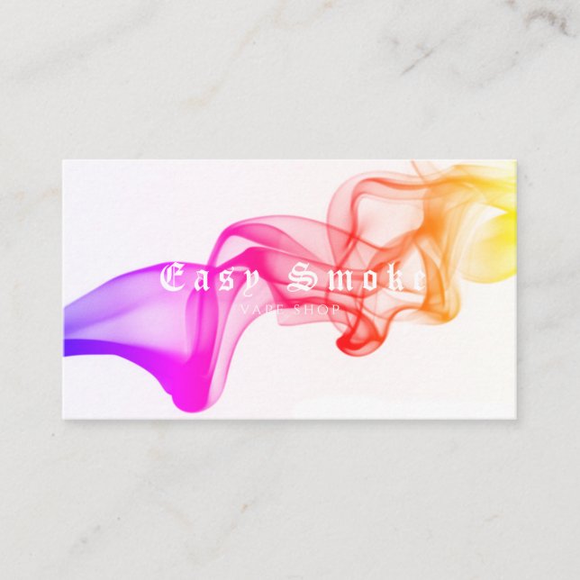 Corolful Smoke Vape Shop Business Card (Front)