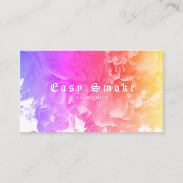 Corolful Smoke Vape Shop Business Card (Front)