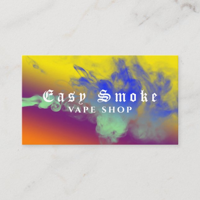 Corolful Smoke Vape Shop Business Card (Front)