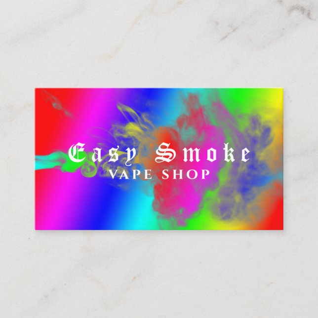 Corolful Smoke Vape Shop Business Card (Front)
