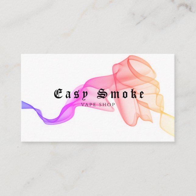 Corolful Smoke Vape Shop Business Card (Front)