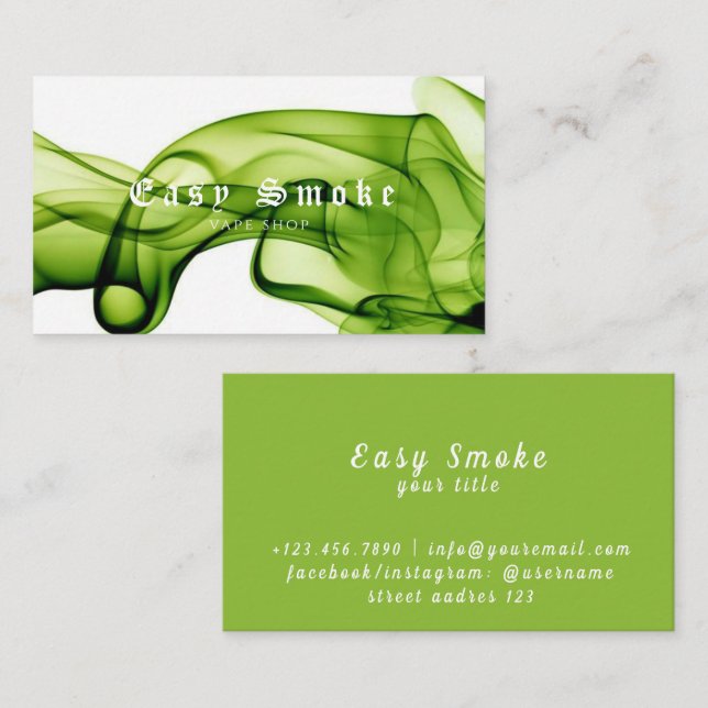 Corolful Smoke Vape Shop Business Card (Front/Back)