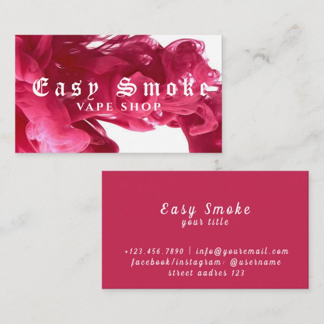 Corolful Smoke Vape Shop Business Card (Front/Back)